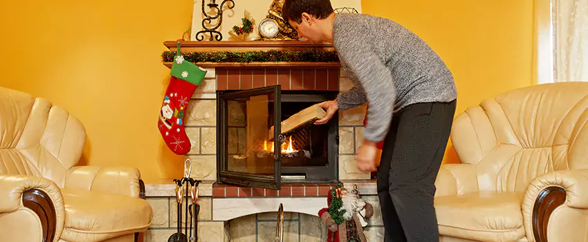 Rusted Metal Fireplace Restoration in Los Banos, California
